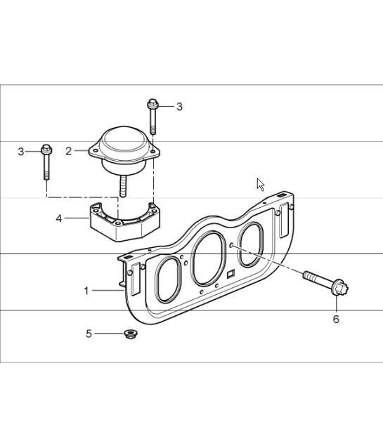 Diagram 109-00 Porsche 996 C4 3.4L 1997-08/01 Motore