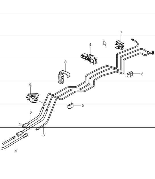 Diagram 201-10 Porsche Boxster 986/987/981 (1997-2016) Fuel System, Exhaust System