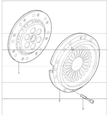 clutch for 997.1 TURBO/GT2 M97.70 2007-09 and 997.1 GT2 RS M97.70 2011