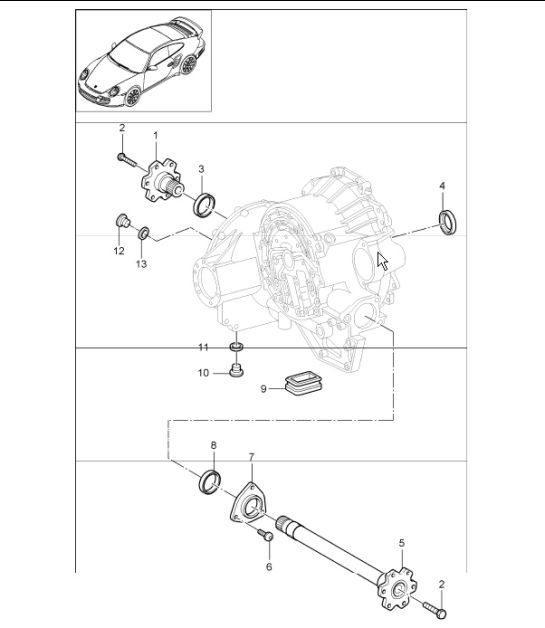 Diagram 320-03 Porsche Boxster 986/987/981 (1997-2016) Transmission