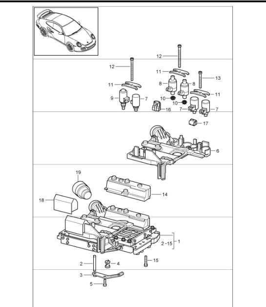 Diagram 340-02 Porsche 卡宴 S 4.5L V8 2003 年>> 传播