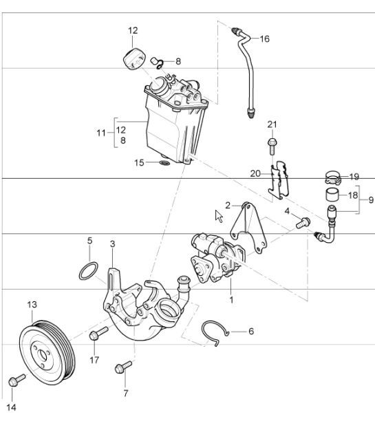 Diagram 403-03 Porsche Cayenne Coupe Turbo S E-Hybrid V8 4.0L 550Hp 