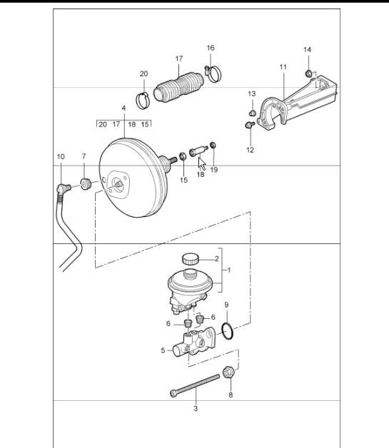 Diagram 604-00 Porsche 997 (911) MK1 2005-2008 Räder, Bremsen