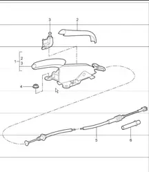 handbrake actuator 997.1 TURBO 2007-09