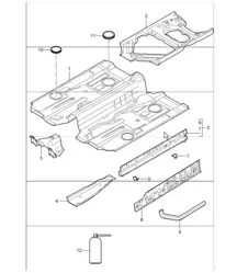 floor centre 997.1 TURBO 2007-09