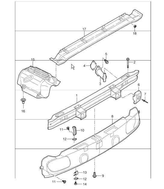 Diagram 802-07 Porsche Panamera 970 MK1 (2009-2013) Body