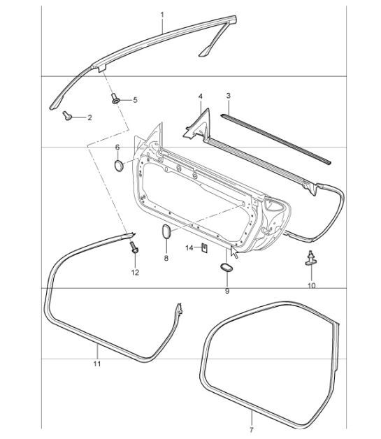 Diagram 804-10 Porsche 996 C4 3.6L 09/01-2005  车身