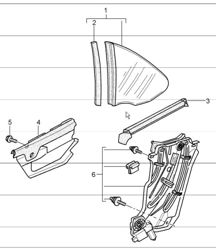 rear window 997.1 TURBO CABRIO 2007-09