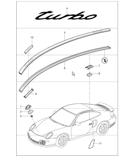 Diagram 810-00 Porsche 开曼 2.7L 987C 2006-08  车身