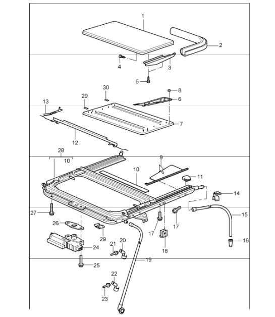 Diagram 811-00 Porsche 开曼 S 3.4L 987C 2005-08  车身