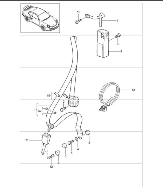 Diagram 812-01 Porsche Cayman S 3.4L 987C 2005-08 Body