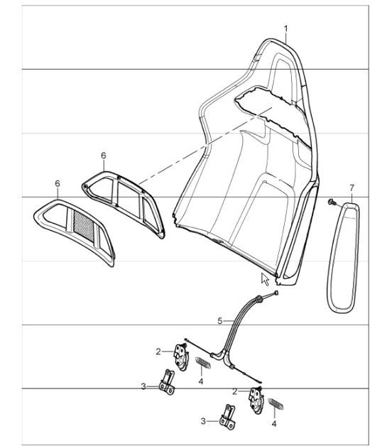 Diagram 817-91 Porsche Cayman S 3.4L 987C 2005-08 Carrozzeria