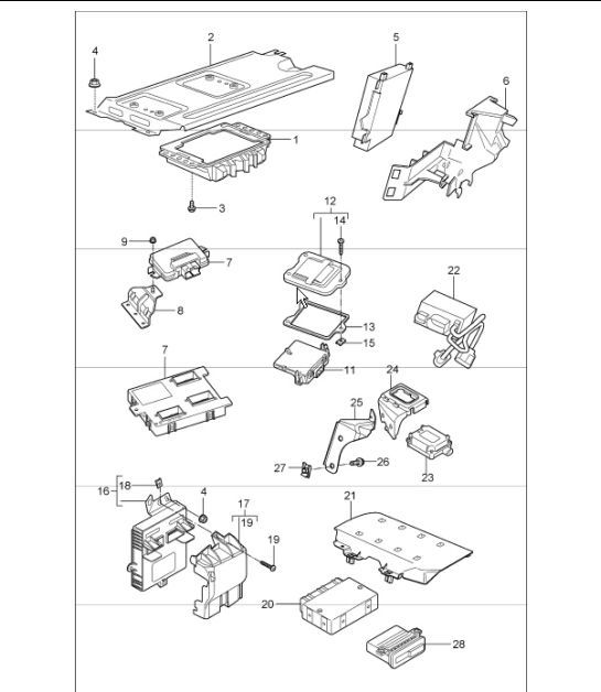 Diagram 901-03 Porsche 996 C2 3.6L 09/01-2005 Materiale elettrico