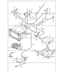 997.1 TURBO 2009 的控制部件（仅限以旧换新）、导航系统、接收部件、电视和信号放大器