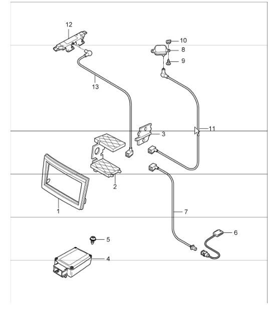 Diagram 911-02 Porsche 991 (911) MK1 2012-2016 Electrical equipment