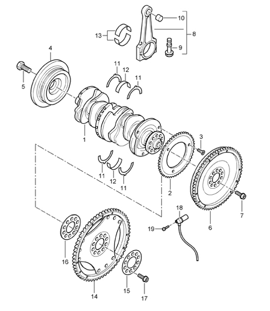 Diagram 102-02 Porsche 991 Cabriolet 4 3.0L (370 PS) Motor