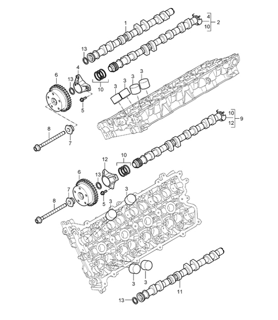 Diagram 103-10 Porsche 996 C4 3.6L 09/01-2005 Engine