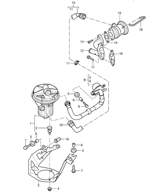 Diagram 108-03 Porsche Panamera Turbo S E-Hybrid V8 4.0L 