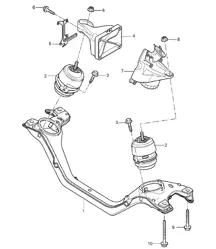 Motorophanging lager - M02.2Y - 955 Cayenne 2004>>