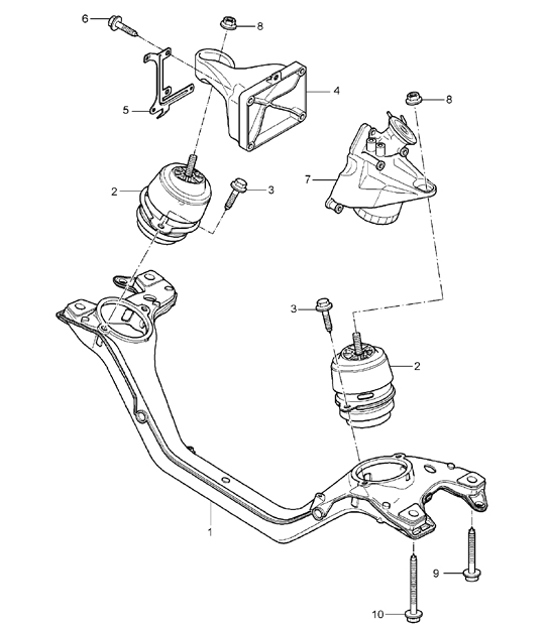 Diagram 109-10 Porsche Panamera Turbo V8 Executive Motore