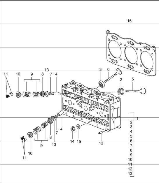 Diagram 103-00 Porsche 996 (911) (1997-2005) Engine