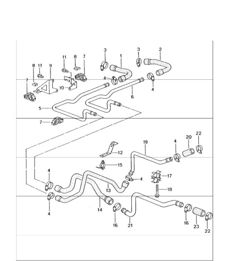 lines heating 996 GT3-1 M96.76 2000-01 and 996 GT3-1/GT3 RS M96.79 2004-05 lines heating 996 GT3-1 M96.76 2000-01 and 996 GT3-1/GT3 RS M96.79 2004-05