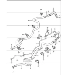 water cooling 1 for 996 GT3-1 M96.76 2000-01 and 996 GT3-1/GT3 RS M96.79 2004-05