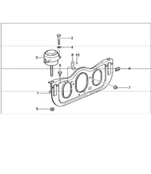engine suspension 996 GT3-1 M96.76 2000-01 and 996 GT3-1/GT3 RS M96.79 2004-05