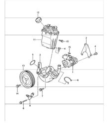 power steering, power-steering pump, container 996 GT3-1 1999-05 power steering, power-steering pump, container 996 GT3-1 1999-05