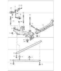 rear axle, side section, bracket 996 GT3-1 1999-05 rear axle, side section, bracket 996 GT3-1 1999-05