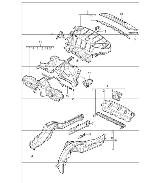 Diagram 801-35 Porsche Cayenne 3.2L V6 2003>> Body