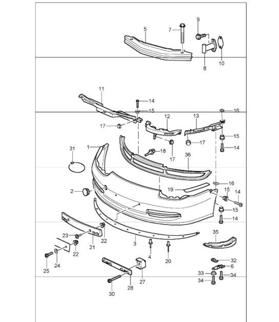 Diagram 802-00 Porsche 996 (911) (1997-2005) Body