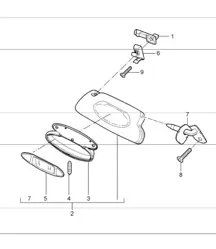 sun visors 996 GT3-1 1999-05
