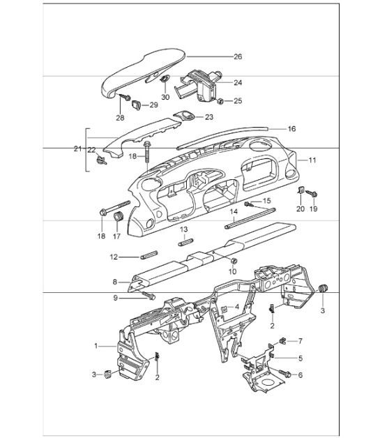 Diagram 809-00 Porsche Cayman 987C/981C (2005-2016) Body