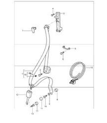 seat belt, roll cage 996 GT3-1 1999-05