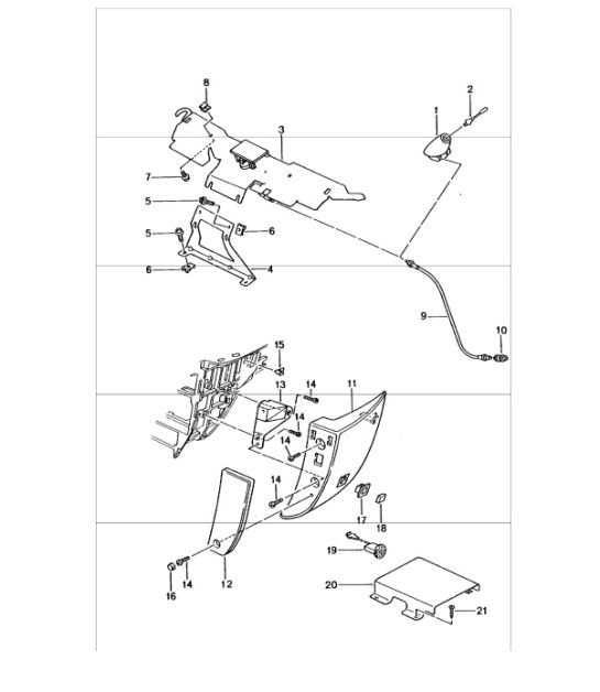 Diagram 911-10 Porsche Cayenne Turbo 4.5L 2003>> Electrical equipment