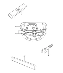 Tool, jack and fire extinguisher 997 GT3 2007-11