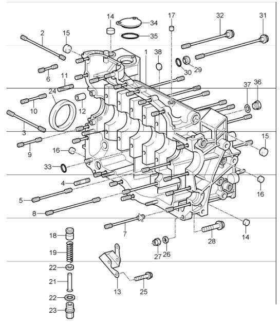 Diagram 101-10 Porsche Panamera 柴油 V6 3.0L 引擎