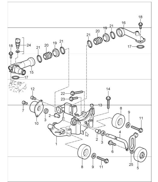 Diagram 101-15 Porsche Cayenne S Coupé V8 4.0L 474 PS 