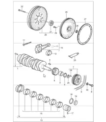 crankshaft 997 GT3 M97.76 2007-09