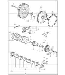 crankshaft 997 GT3 / GT3 RS M97.77 2010-11 and 997 GT3 RS 4.0 M97.74 2011
