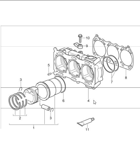 Diagram 102-06 Porsche 997 (911) MK2 2009-2012 Engine