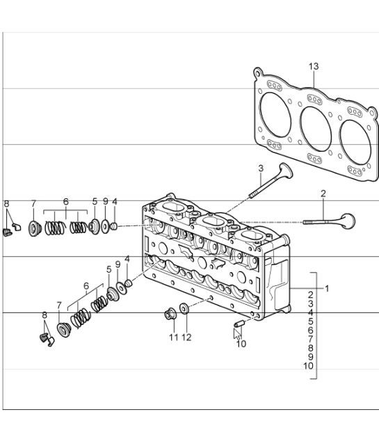 Diagram 103-00 Porsche Cayman 987C/981C (2005-2016) Engine