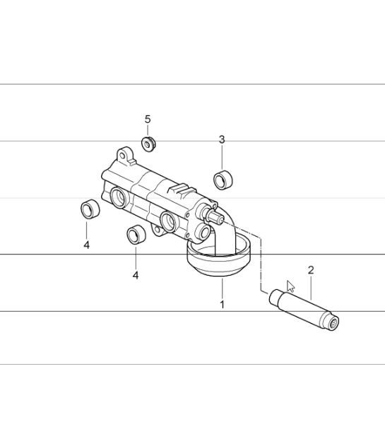 Diagram 104-01 Porsche 卡宴 S V8 4.8L 汽油 400HP 引擎