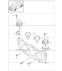 engine suspension 997 GT3 / GT3 RS M97.77 2010-11 and 997 GT3 RS 4.0 M97.74 2011