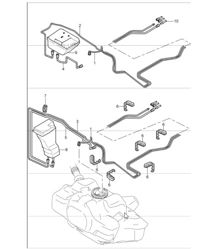 fuel system front 997 GT3 / GT3 RS M97.77 2010-11 and 997 GT3 RS 4.0 M97.74 2011