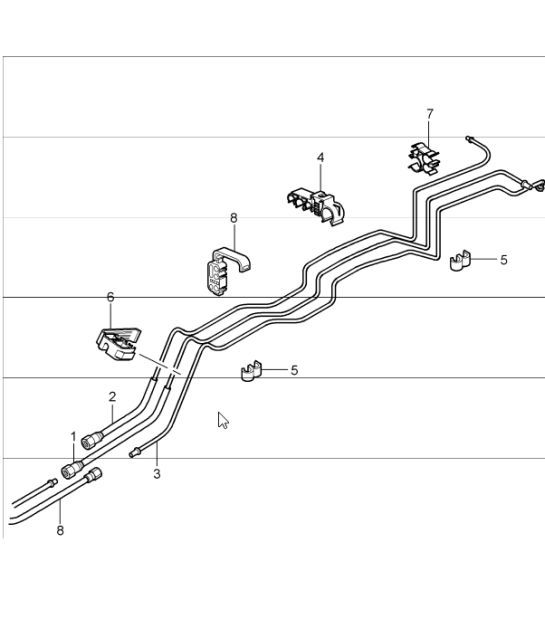Diagram 201-10 Porsche Boxster 986/987/981 (1997-2016) Fuel System, Exhaust System