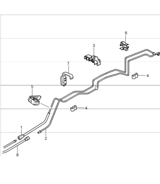 Diagram 201-11 Porsche Boxster 986/987/981 (1997-2016) Fuel System, Exhaust System