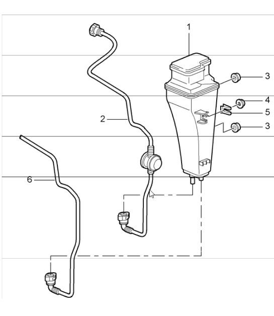 Diagram 201-20 Porsche Cayenne Turbo S V8 4.8L Petrol 550HP Fuel System, Exhaust System