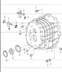 coperchio trasmissione scatola ingranaggi 997 GT3 G97.90 FINO AL 2009